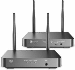 This wireless hd sender and receiver kit can work with most HDMI-equipped devices, including DVD,DVR,IPTV,CCTV blu-ray players, set-top boxes, cable/satellite boxes and computer systems.