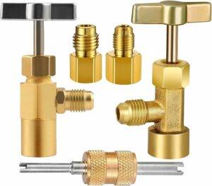 R134a Can Tap valves with refirdgerant tank adapters